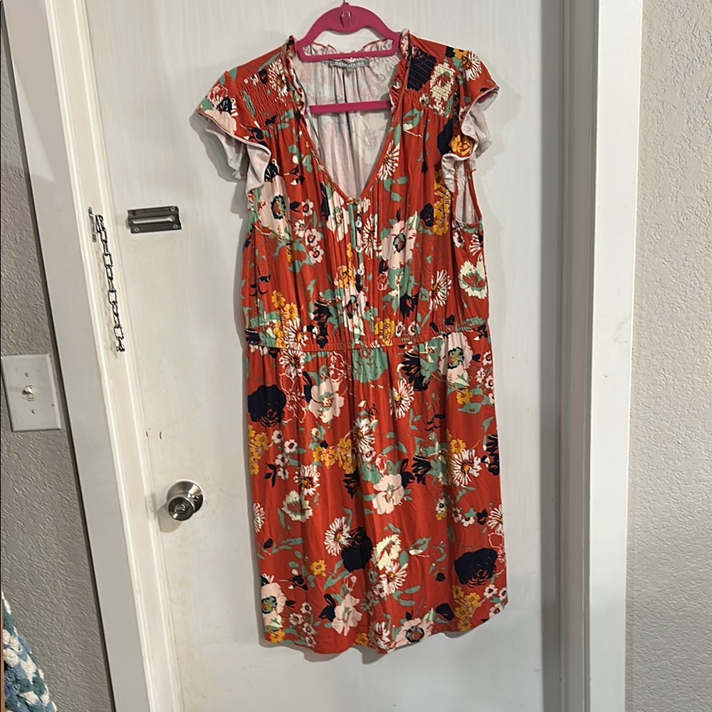 Floral Orange Dress